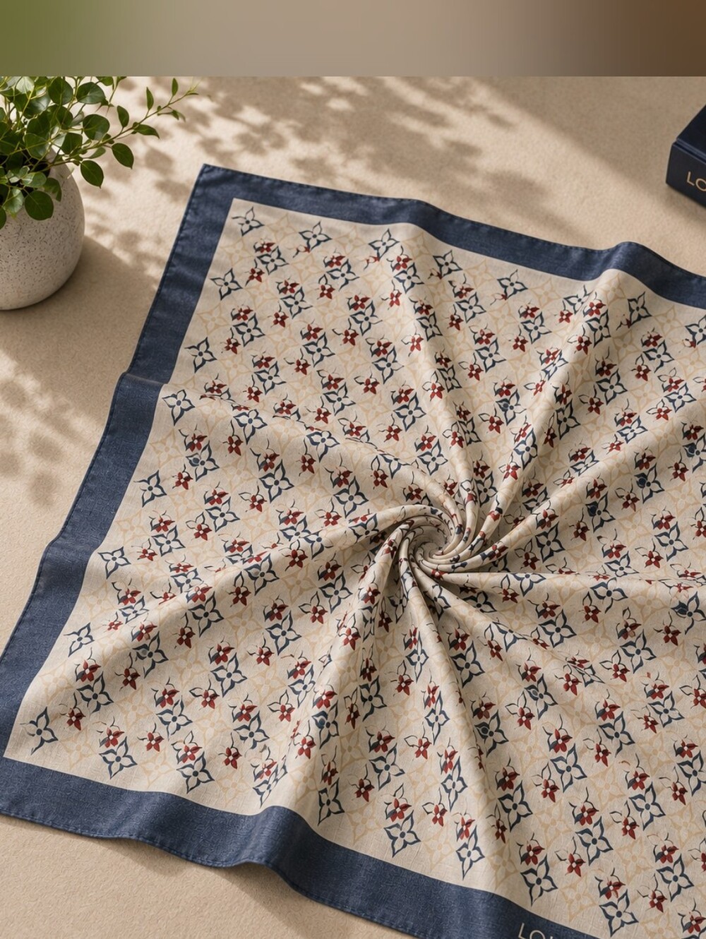 Authentic Vintage Louis Vuitton Cotton Monogram Scarf-Beautiful!